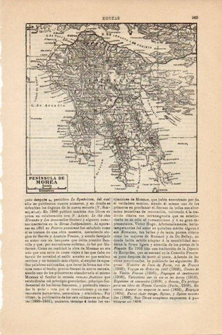 LAMINA V12917: Mapa de la Peninsula de Morea