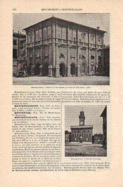 LAMINA V12822: Palacio de Ser Natale en Montepulciano