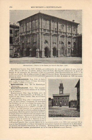 LAMINA V12822: Palacio de Ser Natale en Montepulciano