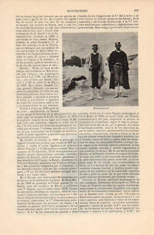 LAMINA V12819: Hombres de Montenegro