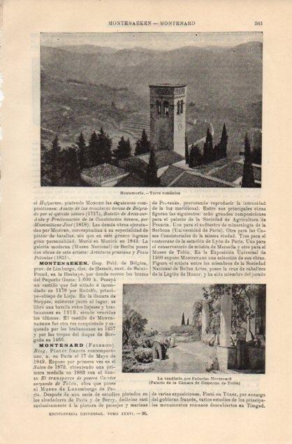 LAMINA V12817: Torre romanica de Montemurlo