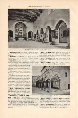 LAMINA V12810: Iglesia y Palacio de Montefalco