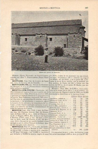 LAMINA V12857: Castillo de Montilla, Cordoba