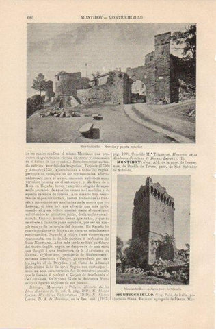 LAMINA V12853: Muralla y torre en Monticchiello