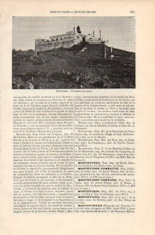 LAMINA V12849: Fortaleza del Cerro en Montevideo