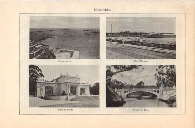 LAMINA V12848: Aeropuerto, playa y hotel del Prado en Montevideo