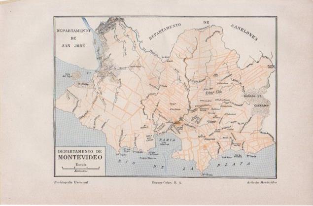 LAMINA V12836: Mapa del Departamento de Montevideo