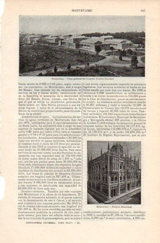 LAMINA V12843: Hospital Fermin Ferreiro en Montevideo