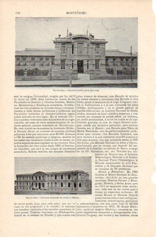 LAMINA V12844: Escuela jardin para parvulos en Montevideo