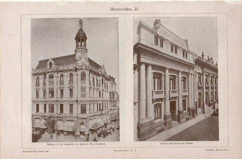 LAMINA V12846: Banco de Credito en Montevideo