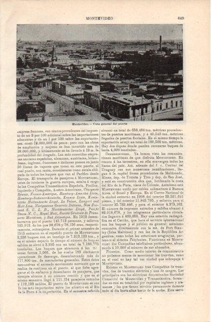 LAMINA V12847: Vista del puerto de Montevideo