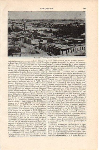 LAMINA V12847: Vista del puerto de Montevideo