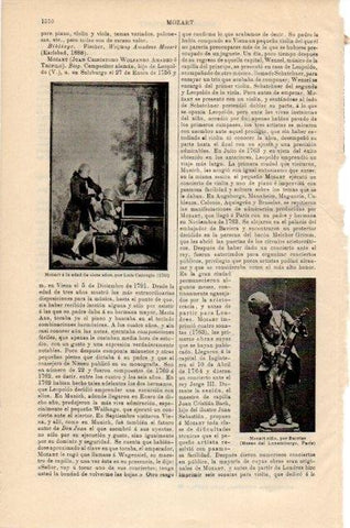 LAMINA V13026: Mozart niño, por Barrias
