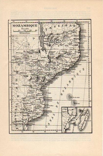 LAMINA V13025: Mapa de Mozambique