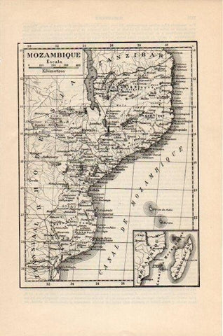 LAMINA V13025: Mapa de Mozambique