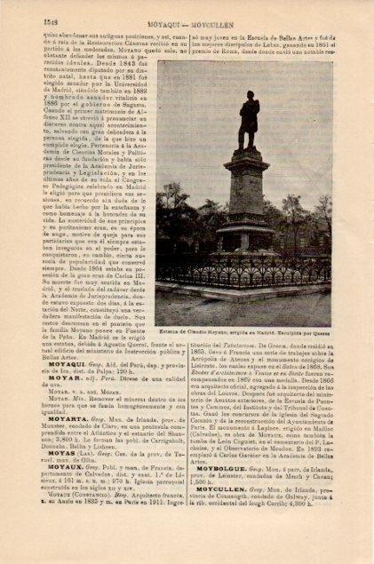 LAMINA V13024: Estatua de Claudio Moyano en Madrid