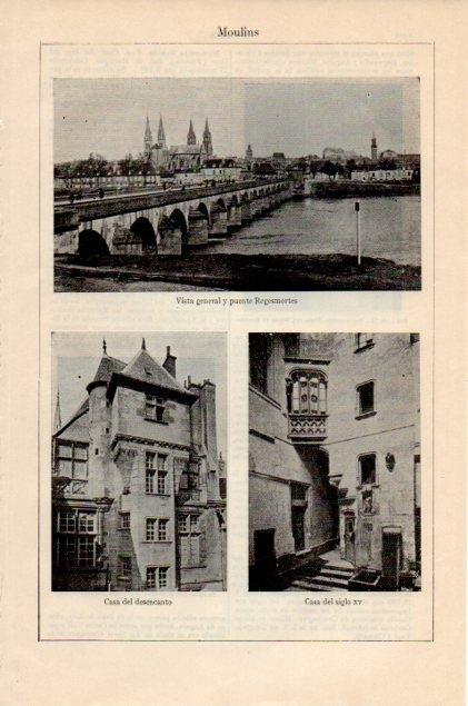 LAMINA V13017: Vistas de Moulins, Francia