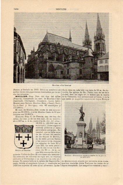 LAMINA V13015: Catedral de Moulins, Francia
