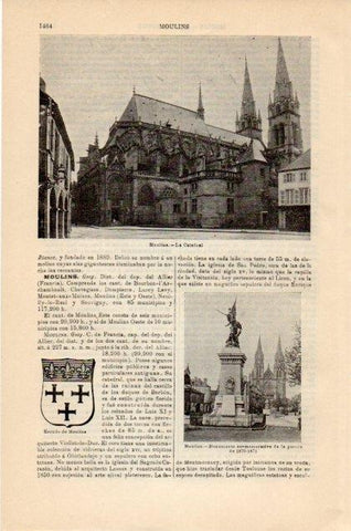 LAMINA V13015: Catedral de Moulins, Francia