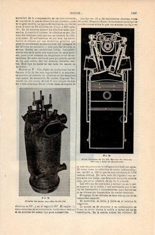LAMINA V13005: Motor Mercedes de 260 HP