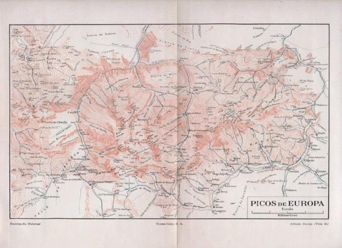 LAMINA V13039: Mapa de los Picos de Europa