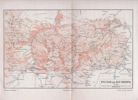 LAMINA V13039: Mapa de los Picos de Europa