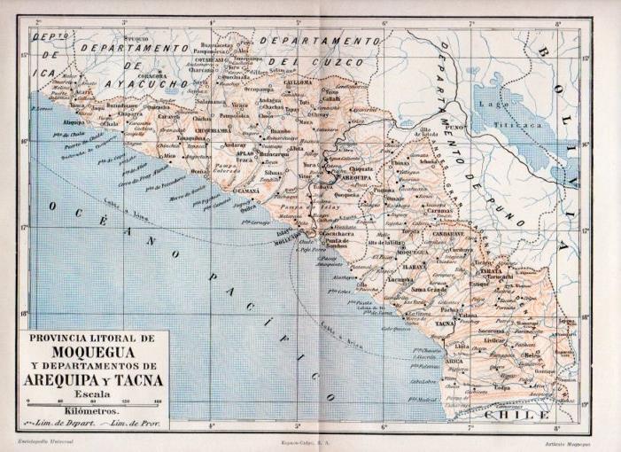 LAMINA V13044: Mapa del litoral de Moquegua, Arequipa y TAcna