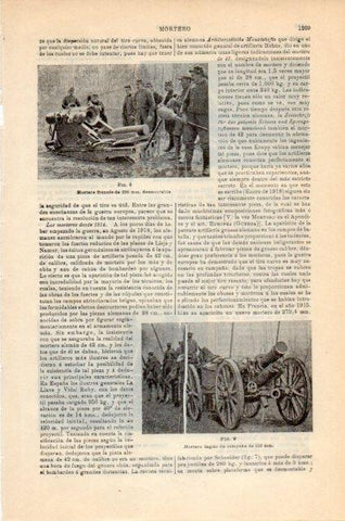 LAMINA V12950: Mortero ingles de campaña de 152 mm