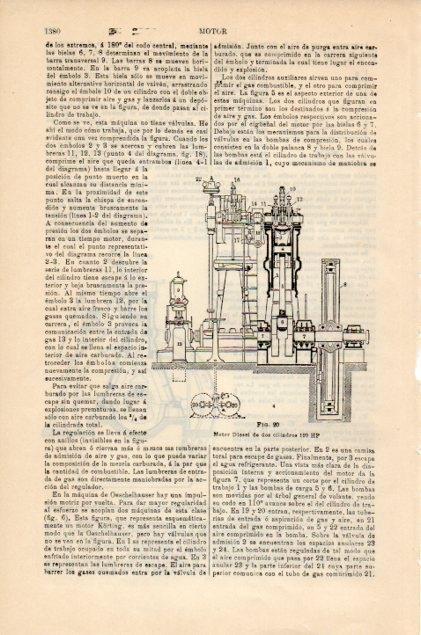 LAMINA V12996: Motor Diesel de dos cilindros 120 HP