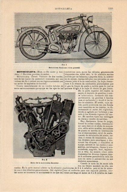 LAMINA V12991: Motocicleta Excelsior