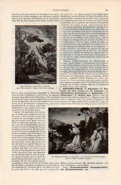 LAMINA V12621: San Francisco recibiendo los estigmas, por el Greco