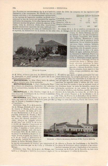 LAMINA V12615: Faro y fabrica de azucar en Estepona