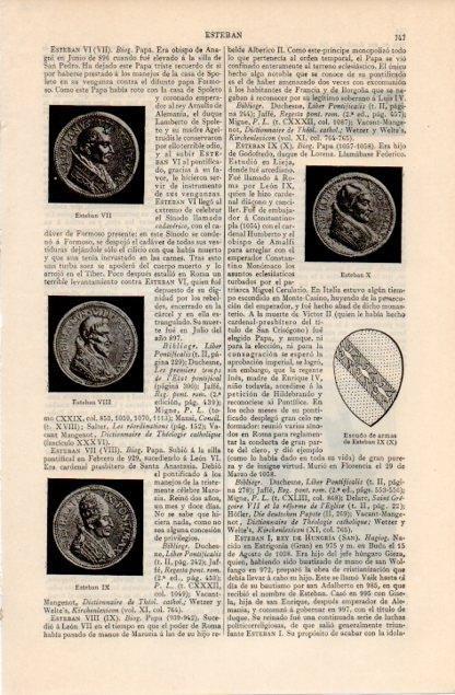 LAMINA V12607: Monedas de Esteban VII, VIII, IX y X