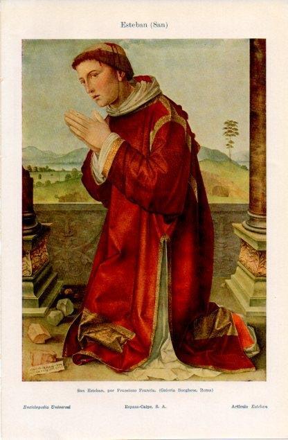 LAMINA V12606: San Esteban, por Francisco Francia
