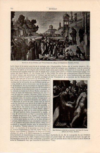 LAMINA V12603: Bendicion de San Esteban, por Victor Carpaccio