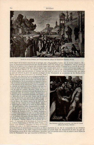 LAMINA V12603: Bendicion de San Esteban, por Victor Carpaccio