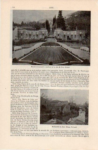 LAMINA V12598: Fuente y jardines de la villa de Este en Roma