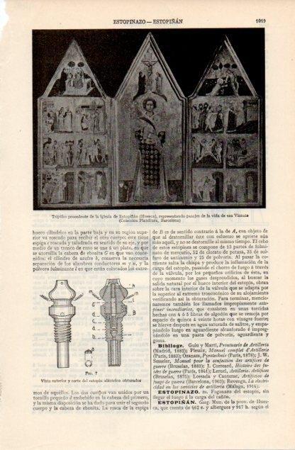 LAMINA V12628: Triptico de la iglesia de Estopiñan, Huesca
