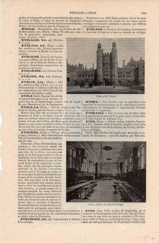 LAMINA V12657: Colegio de Eton, Inglaterra