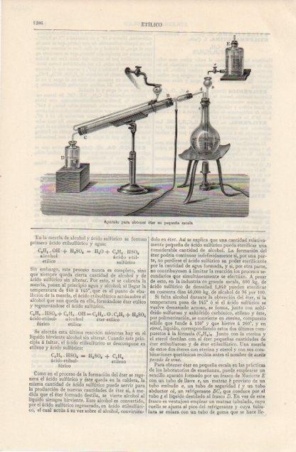 LAMINA V12653: Aparato para obtener eter