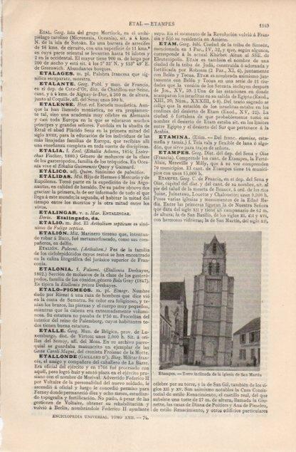 LAMINA V12650: Torre de Etampes, Francia