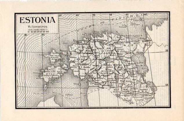 LAMINA V12627: Mapa de Estonia