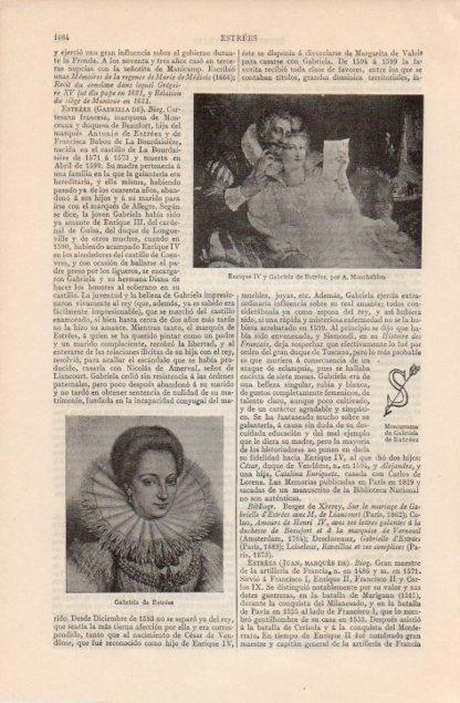 LAMINA V12635: Gabriela de Estrees