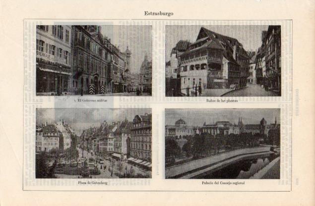 LAMINA V12633: Vistas varias de Estrasburgo