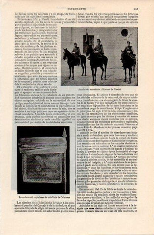 LAMINA V12592: Escolta del estandarte de los Husares de Pavia