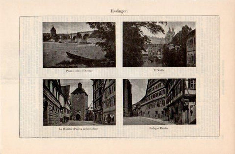 LAMINA V12552: Vistas de Esslingen, Alemania