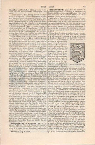 LAMINA V12550: Escudo de armas de Essex