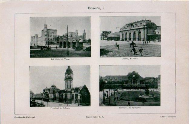 LAMINA V12556: Estacion de Viena, Milan, Colonia y Aquisgran