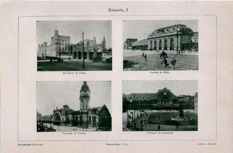 LAMINA V12556: Estacion de Viena, Milan, Colonia y Aquisgran