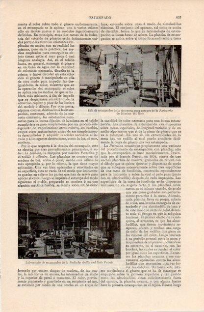 LAMINA V12587: Sala y laboratorio de estampados